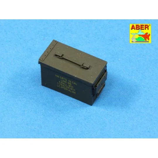 .50 cal. Amuunition with box set for M2 MG, 1/16 - Aber Models 16047