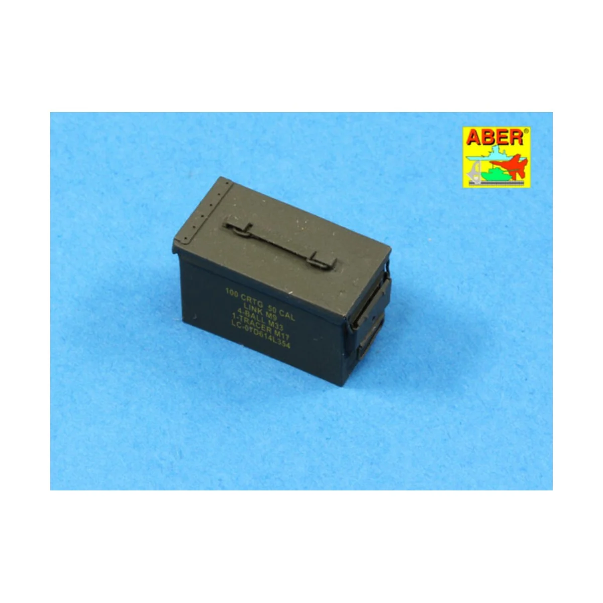 .50 cal. Amuunition with box set for M2 MG, 1/16 - Aber Models 16047