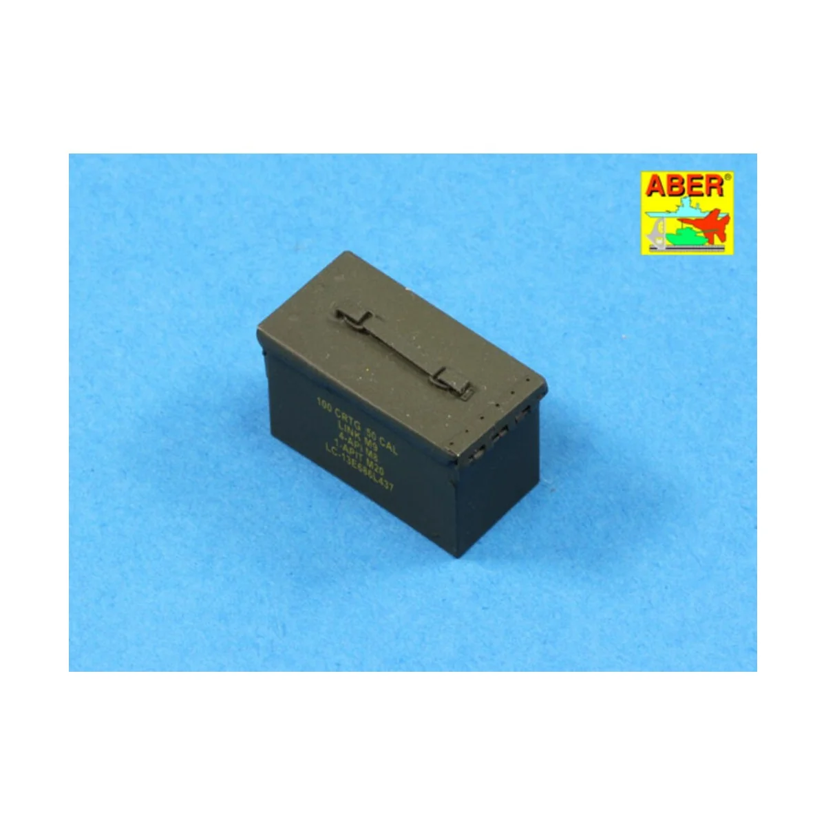 .50 cal. Amuunition with box set for M2 MG, 1/16 - Aber Models 16047