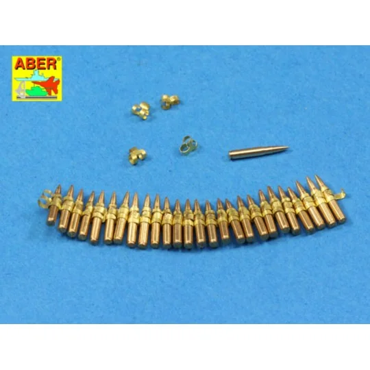 .50 cal. Amuunition with box set for M2 MG, 1/16 - Aber Models 16047