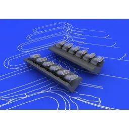 Spitfire exhaust stacks fishtail f.EDU, 1/48 - Eduard Accessories 6...