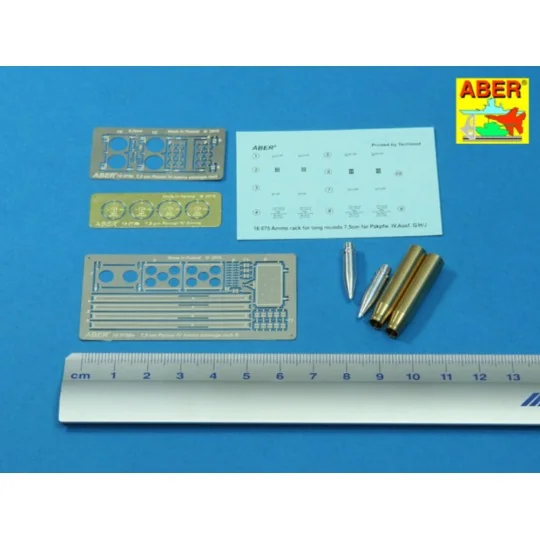 Ammo stowage rack type B for long rounds, 1/16 - Aber Models 16 075B