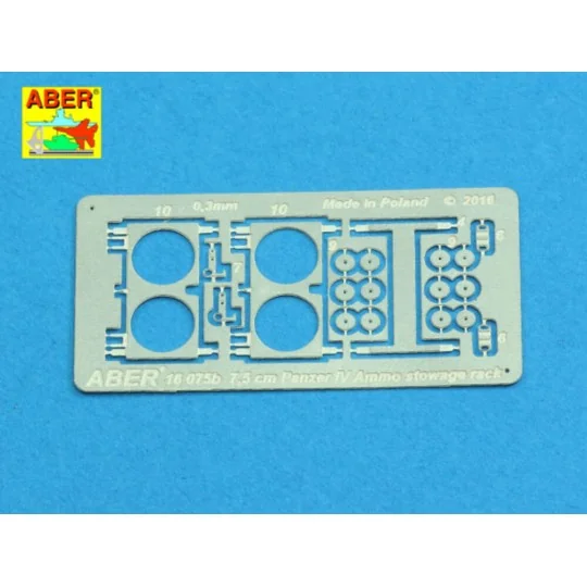 Ammo stowage rack type B for long rounds, 1/16 - Aber Models 16 075B