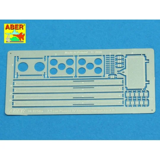 Ammo stowage rack type B for long rounds, 1/16 - Aber Models 16 075B