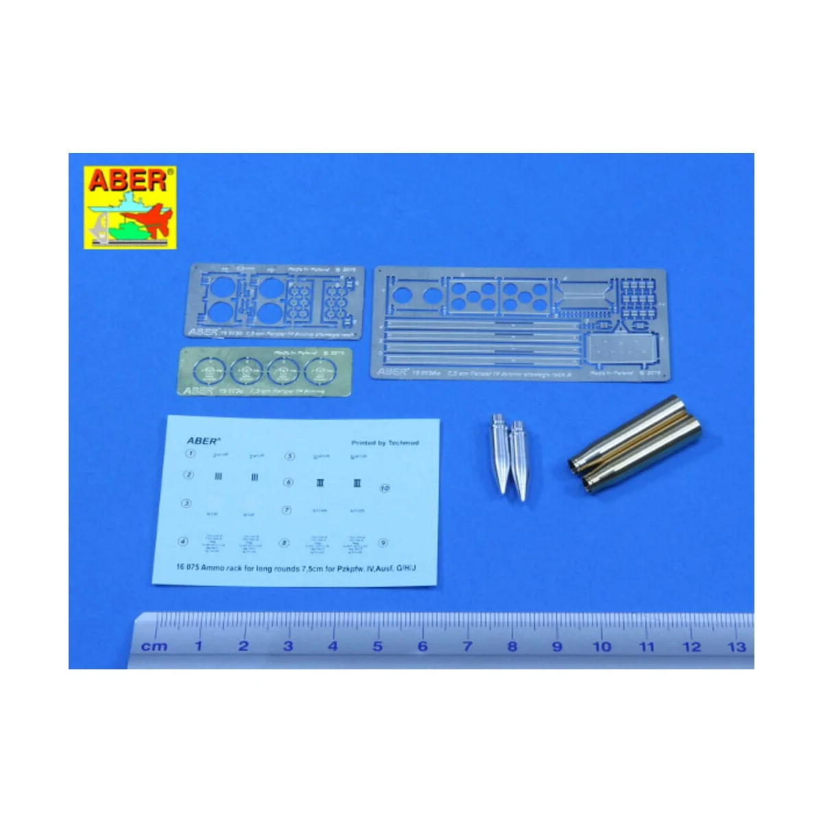 Ammo stowage rack type A for long rounds, 1/16 - Aber Models 16 075A