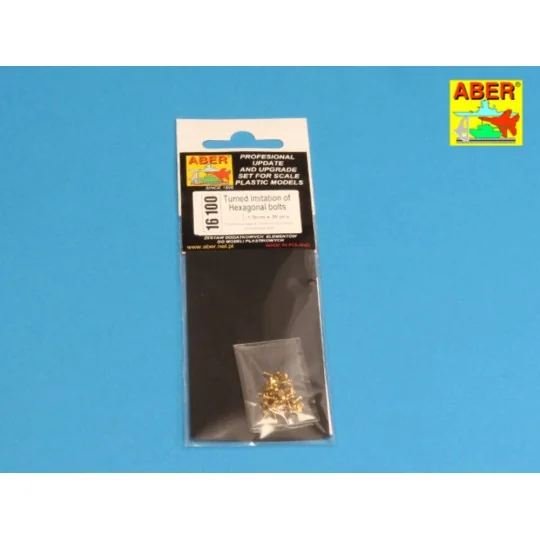 Turned imitation of Hexagon bolts x30, 1/16 - Aber Models 16100
