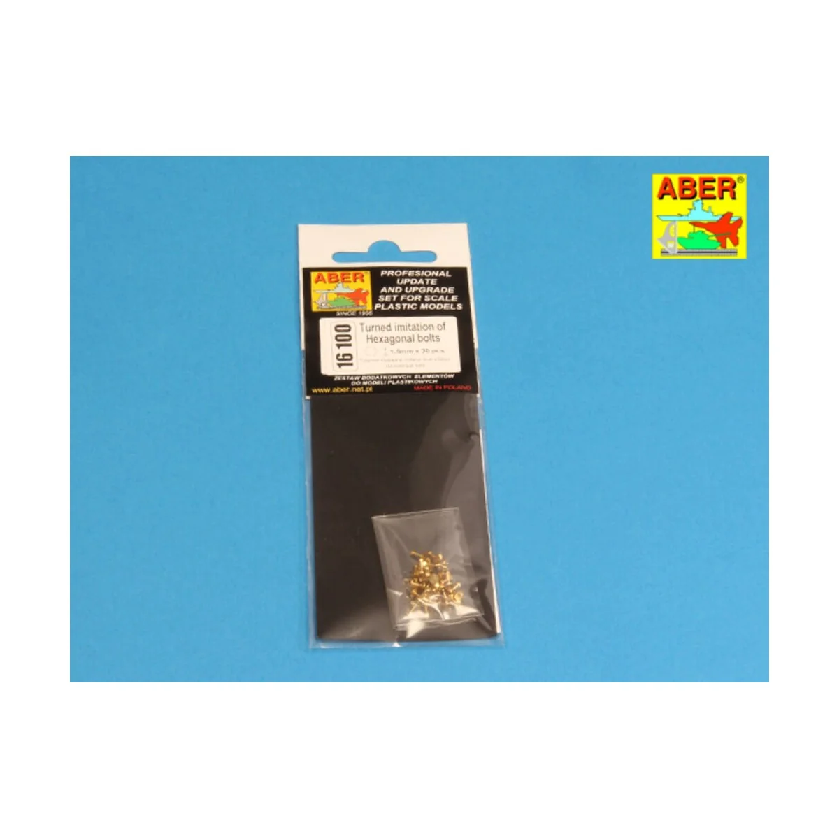 Turned imitation of Hexagon bolts x30, 1/16 - Aber Models 16100