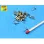 Imitation of Hexagonal bolts 1, 55 mm x 30 pcs., 1/16 - Aber Models...