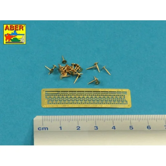 7, 92 mm Amunition for German MG34 Machine Gun x 25 pcs., 1/16 - Ab...