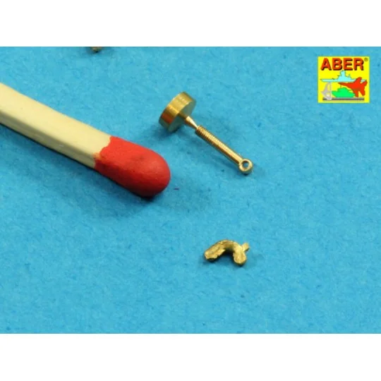 Wing nuts with turned bolt x 12 pcs., 1/16 - Aber Models 16105