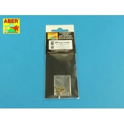 Wing nuts with turned bolt x 12 pcs., 1/16 - Aber Models 16105 2