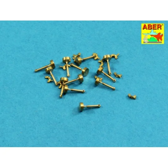 Wing nuts with turned bolt x 12 pcs., 1/16 - Aber Models 16105