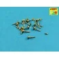 Wing nuts with turned bolt x 12 pcs., 1/16 - Aber Models 16105