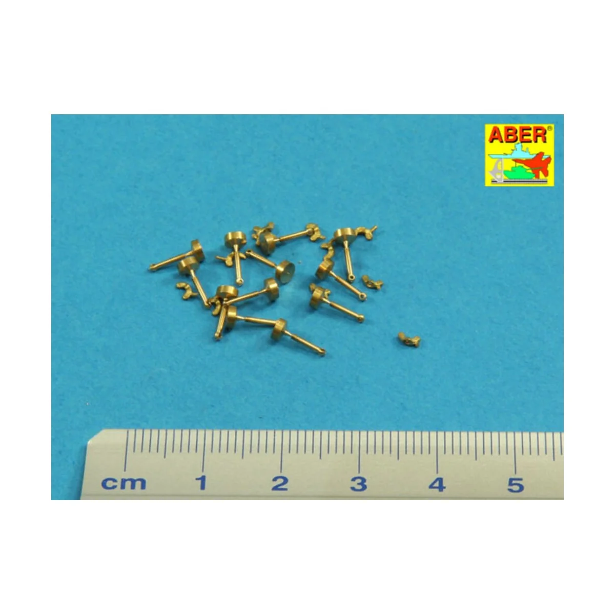 Wing nuts with turned bolt x 12 pcs., 1/16 - Aber Models 16105