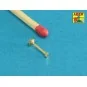 Turned imitation of Hexagonal bolts 1, 6 x 6, 0 mm x 25 pcs., 1/16 ...