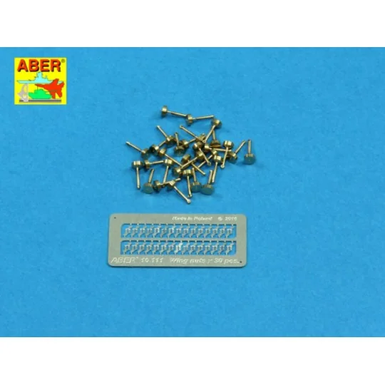 Wing nuts PE nuts with turned bolt x 30 pcs., 1/16 - Aber Models 16111