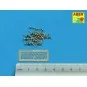 Wing nuts PE nuts with turned bolt x 30 pcs., 1/16 - Aber Models 16111