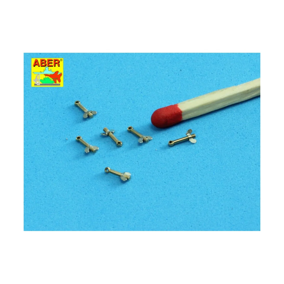 Wing nuts PE nuts with turned bolt x 30 pcs., 1/16 - Aber Models 16111