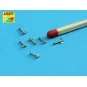 Wing nuts PE nuts with turned bolt x 30 pcs., 1/16 - Aber Models 16111
