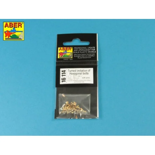 Turned imitation of Hexagonal bolts 1, 75 x 2, 20 mm x 25 pcs., 1/1...