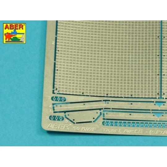 Tiger I, E Tunisia 501 abt.- Front mud flaps, 1/16 - Aber Models 16141