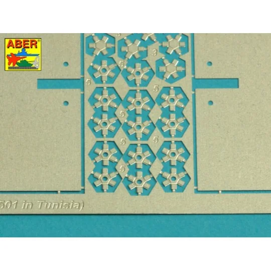 Tiger I, E Tunisia 501 abt.- Exhaust Covers, 1/16 - Aber Models 16144