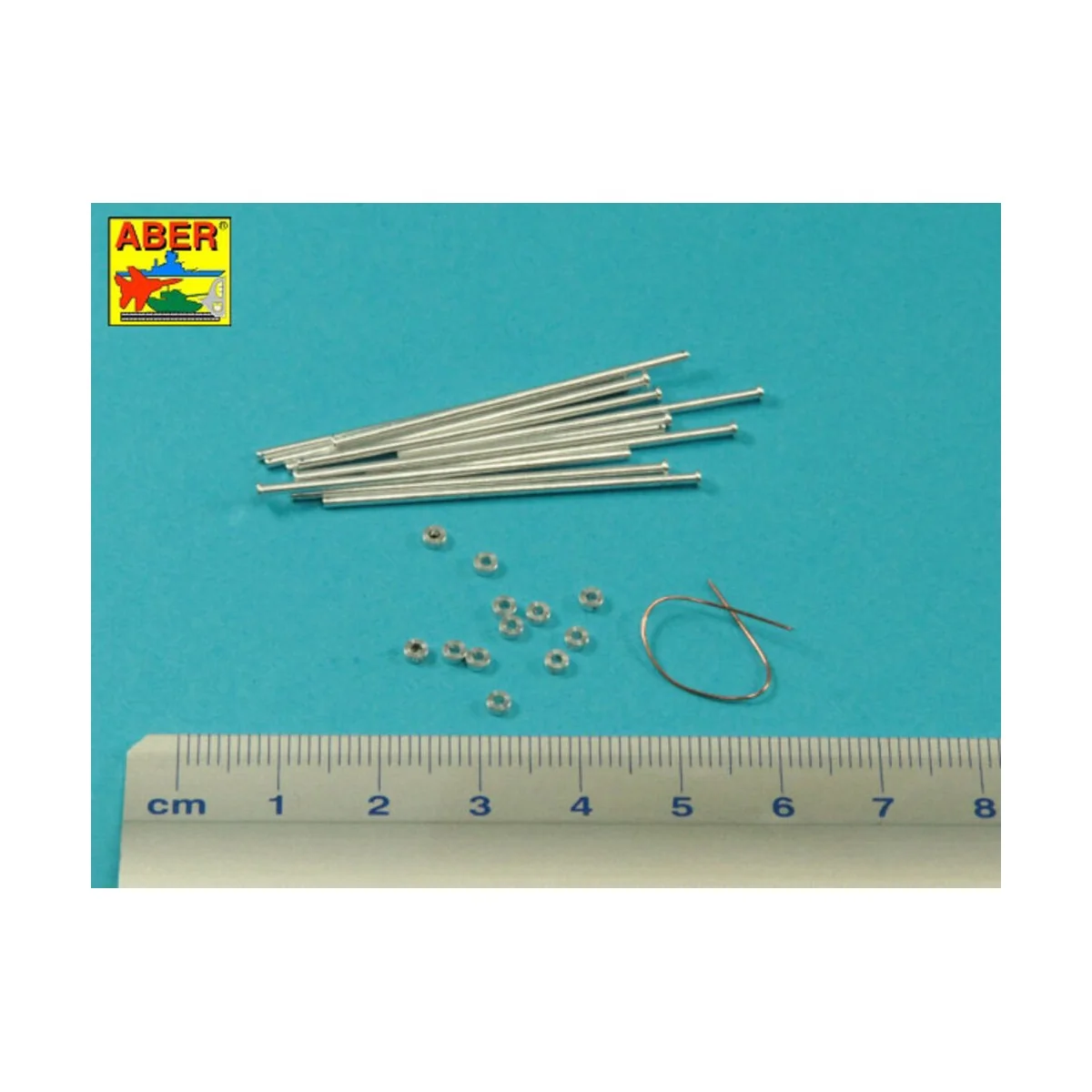 Panther spare track link pins x 12 pcs., 1/16 - Aber Models 16 170A