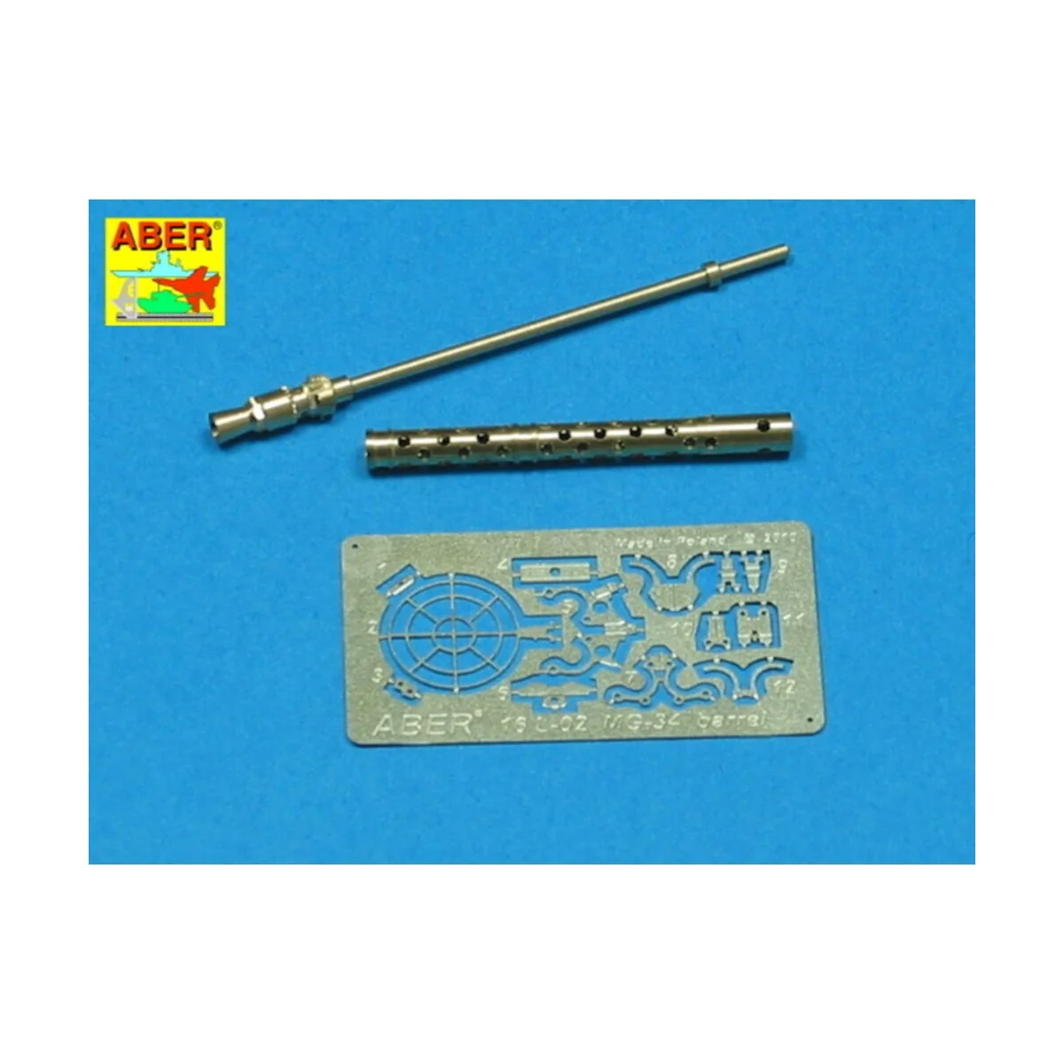 Barrel for MG 34, 1/16 - Aber Models 16 L-02