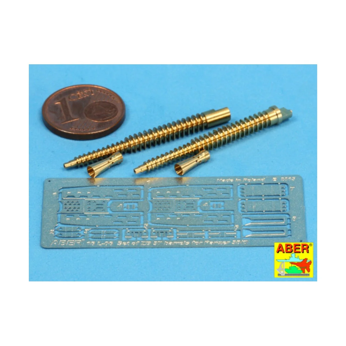 Set of two barrels ZB 37 for Panzer 38(t), 1/16 - Aber Models 16 L-06