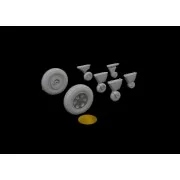 Spitfire wheels - 4 spoke for Eduard, 1/48 - Eduard Accessories 648115
