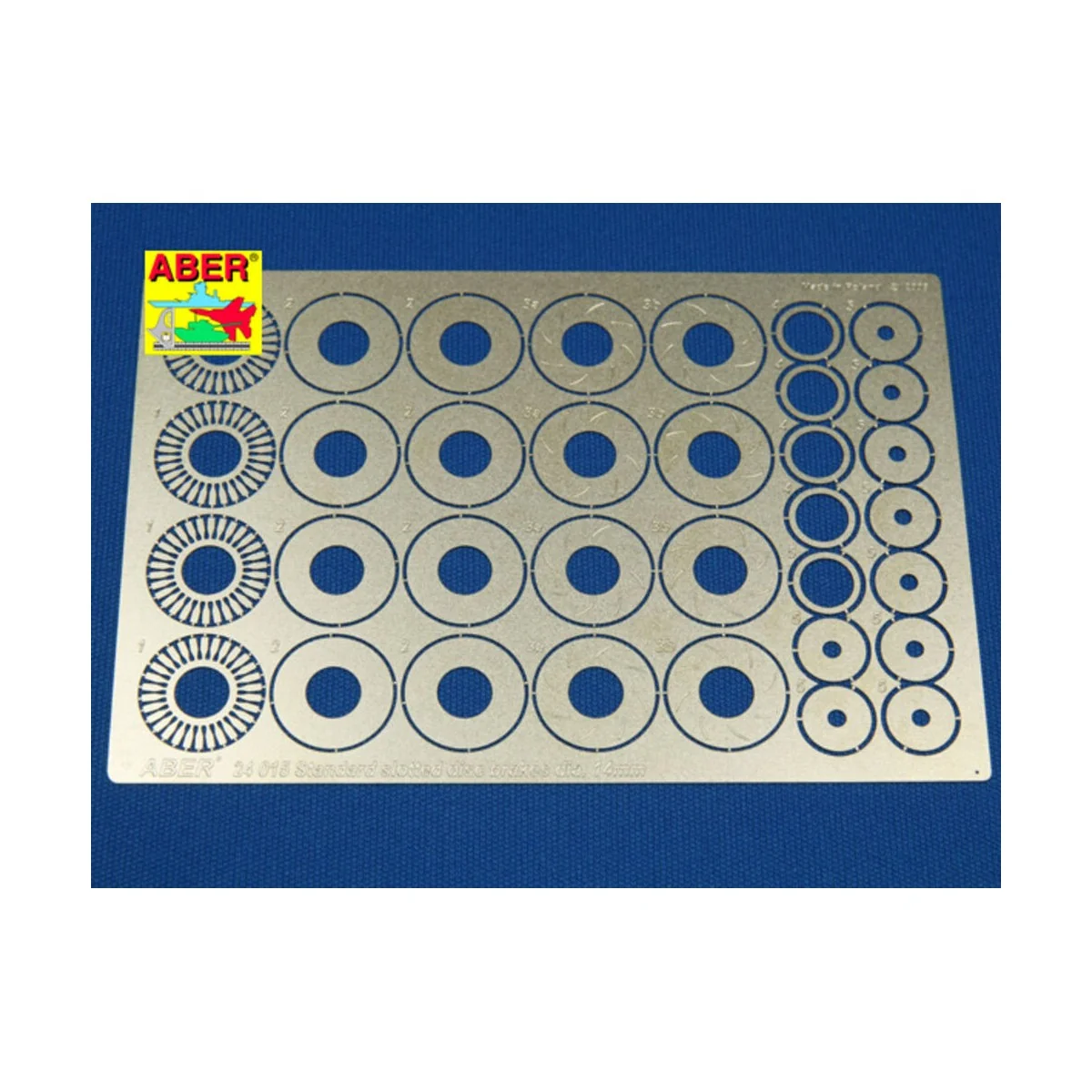 Standart slotted discs brakes dia.14mm, 1/24 - Aber Models 24015