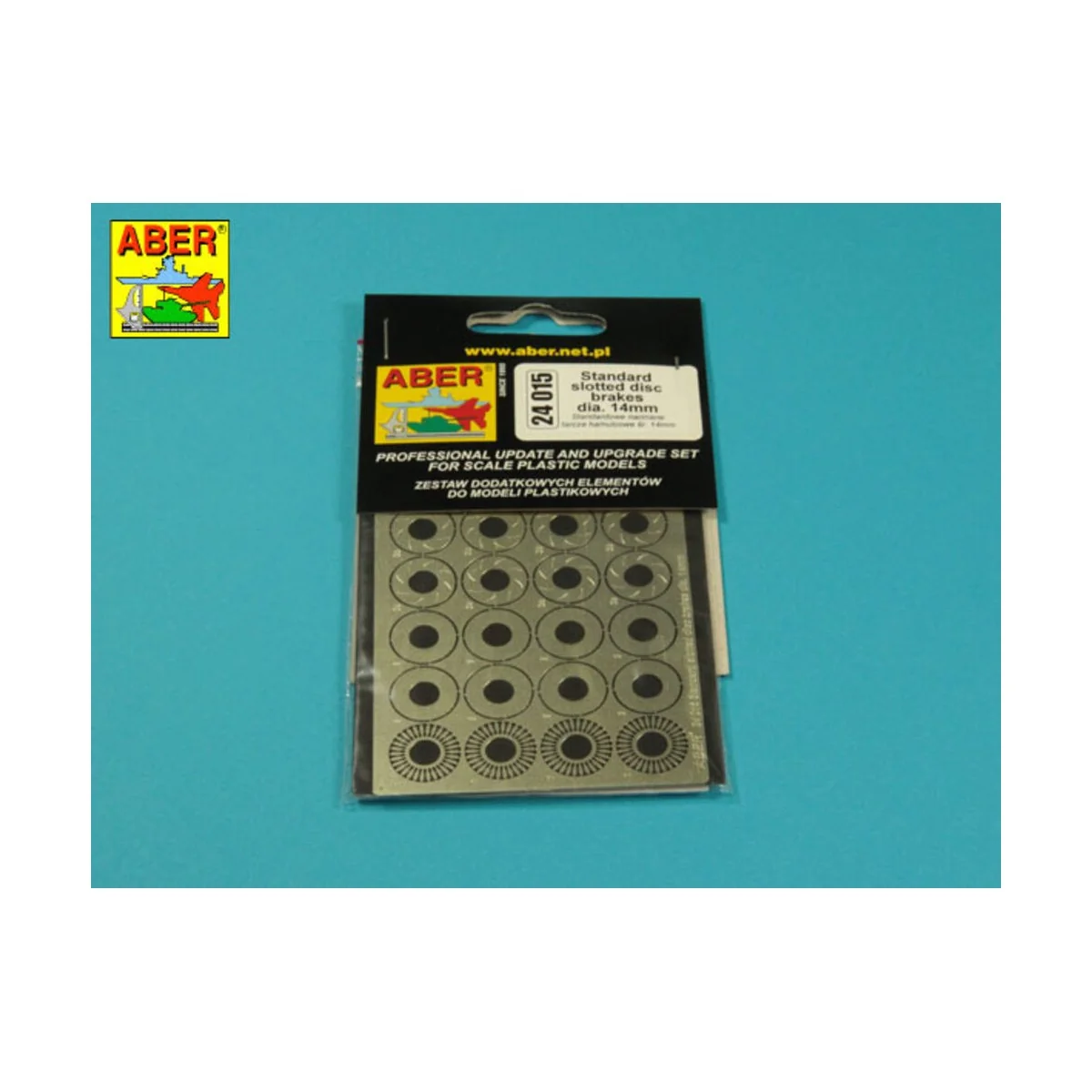 Standart slotted discs brakes dia.14mm, 1/24 - Aber Models 24015