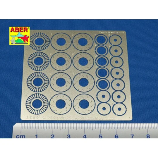 Standard drilled discs brakes dia 14mm, 1/24 - Aber Models 24019
