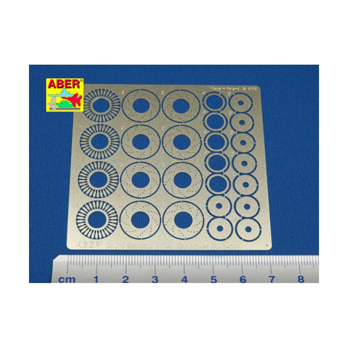 Standard drilled discs brakes dia 14mm, 1/24 - Aber Models 24019