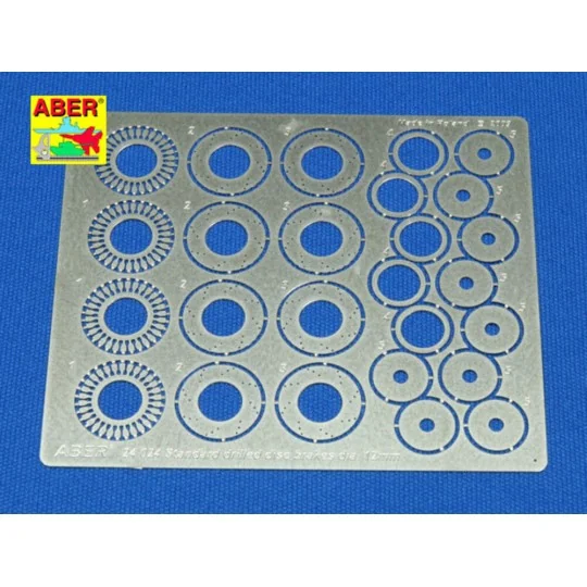 Standard drilled discs 12mm, 1/24 - Aber Models 24024