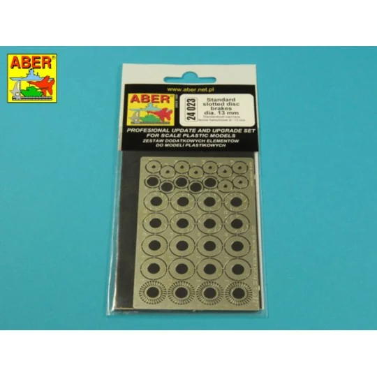 Standard slotted discs 13mm, 1/24 - Aber Models 24023