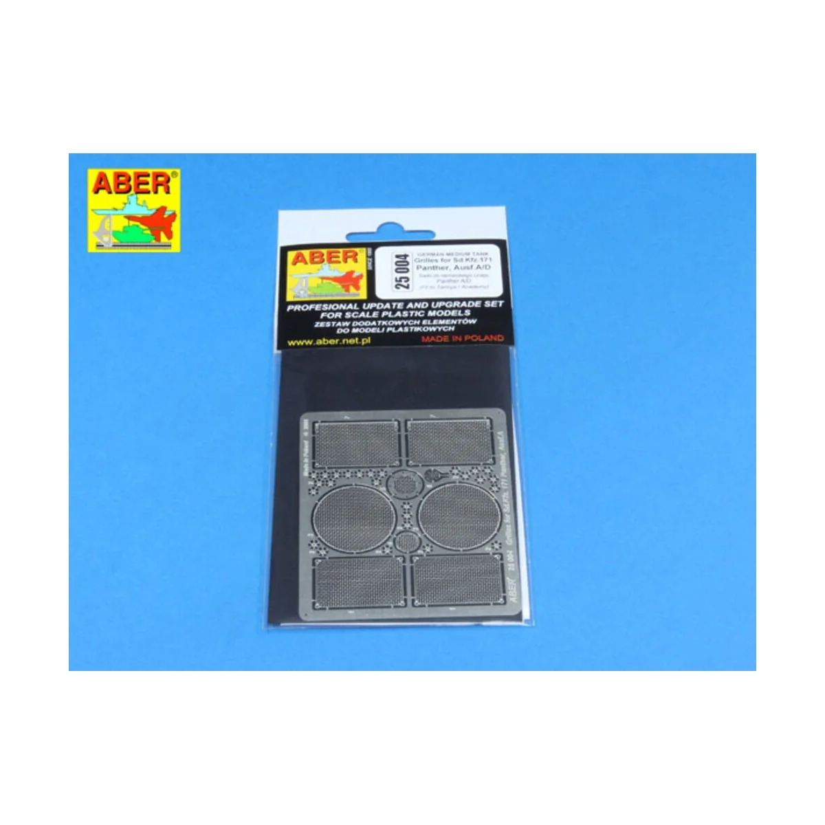 Grilles for Panther, Ausf.A/D, 1/25 - Aber Models 25004