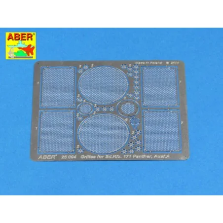 Grilles for Panther, Ausf.A/D, 1/25 - Aber Models 25004