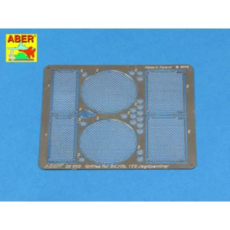 Grilles for Jagdpanther, 1/25 - Aber Models 25005