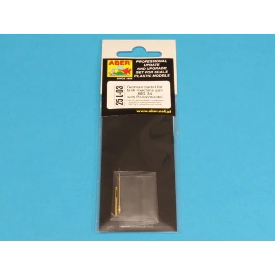 Barrel for German tank MG 34, 1/25 - Aber Models 25 L-03