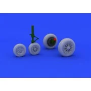 F-104 undercarriage wheels late f.Hasega - Eduard Accessories 648181