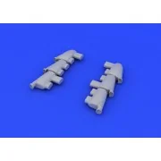 Hurricane Mk.I exhaust stacks f.Airfix, 1/48 - Eduard Accessories 6...