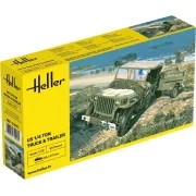 US 1/4 Ton Truck & Trailer, 1/72 - Heller 79997 US 1/4 Ton Truck & Trailer, 1/72 - Heller 79997