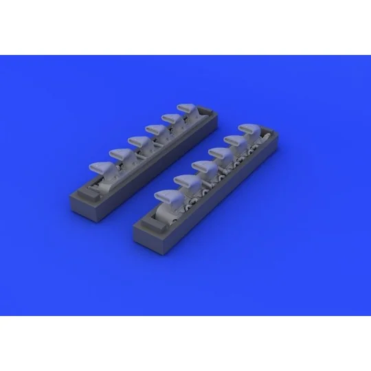 Bf 109G exhaust stacks for Eduard, 1/48 - Eduard Accessories 648247 Bf 109G exhaust stacks for Eduard, 1/48 - Eduard Accessories 648247