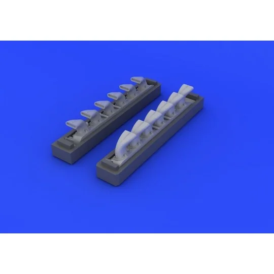 Bf 109G exhaust stacks for Eduard, 1/48 - Eduard Accessories 648247 Bf 109G exhaust stacks for Eduard, 1/48 - Eduard Accessories 648247