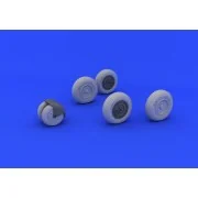 MiG-31 wheels for AMK, 1/48 - Eduard Accessories 648248