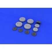 MiG-31 wheels for AMK, 1/48 - Eduard Accessories 648248