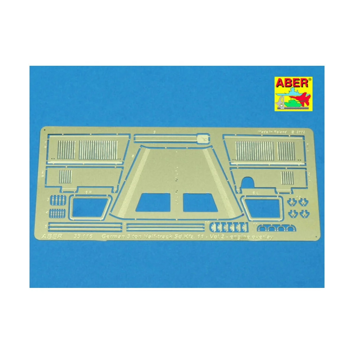 Sd.Kfz.11-Vol.2-additional set-engine overlay, 1/35 - Aber Models 3...