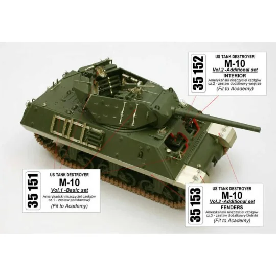 US Tank Destroyer M-10 - Vol.1 - basic set, 1/35 - Aber Models 35151