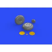 P-40B wheels for Airfix - Eduard Accessories 648270